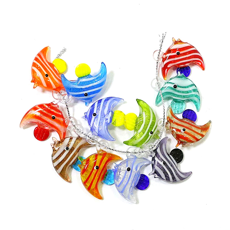 Marine Aquarium Aquascape - 2pcs Colorful Cute Sea Fish Charms