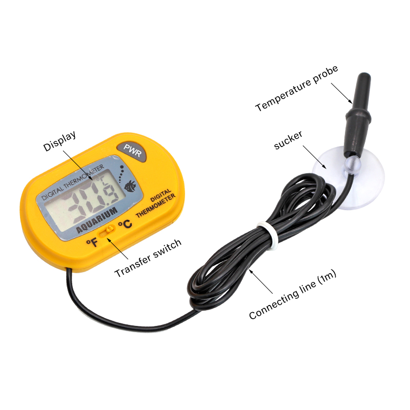 Fish Tank Thermometer LCD Digi - Marine Aquarium Hydrometer recension och pris