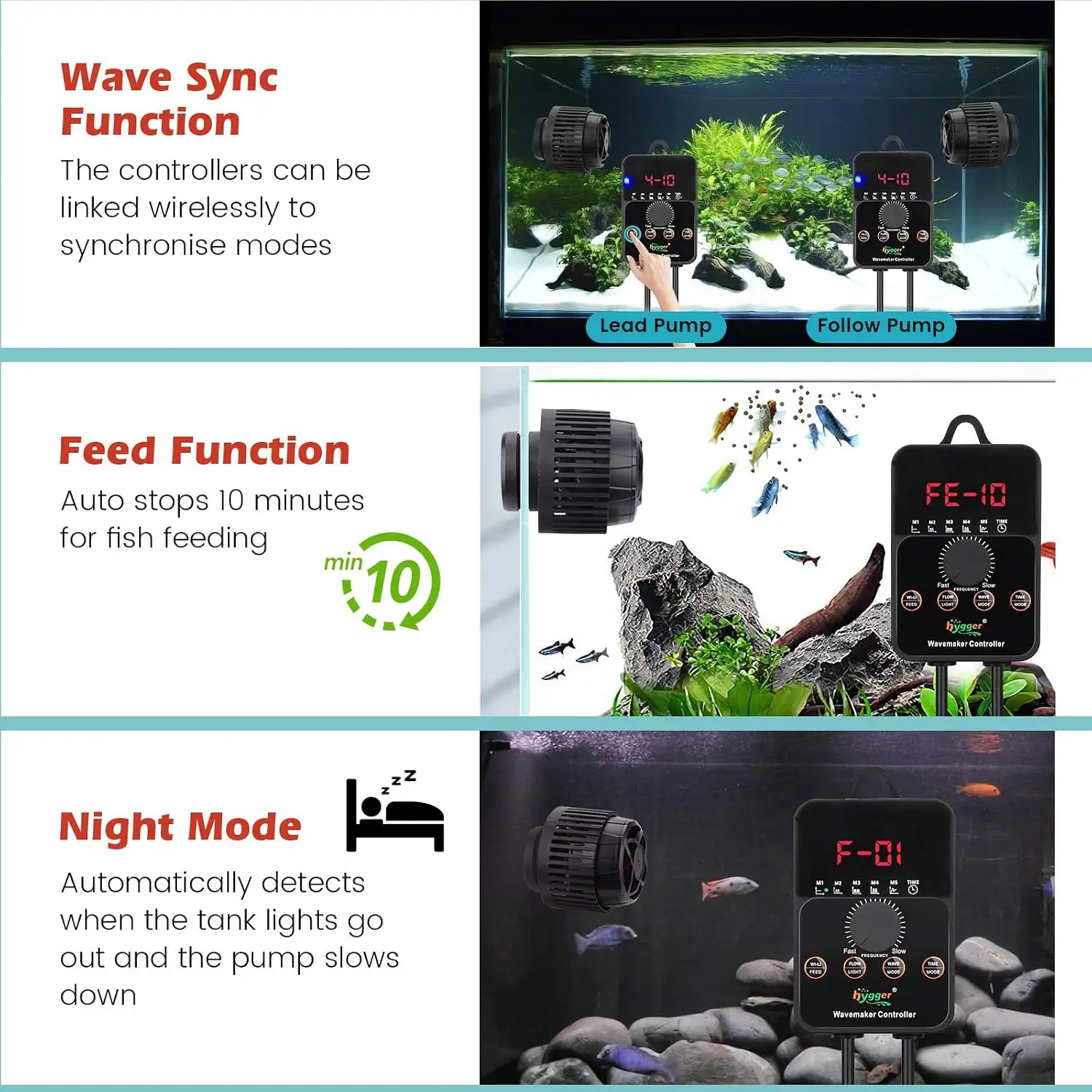 Adjustable Flow Aquarium Wave  - Powerhead Wave Maker recension och pris