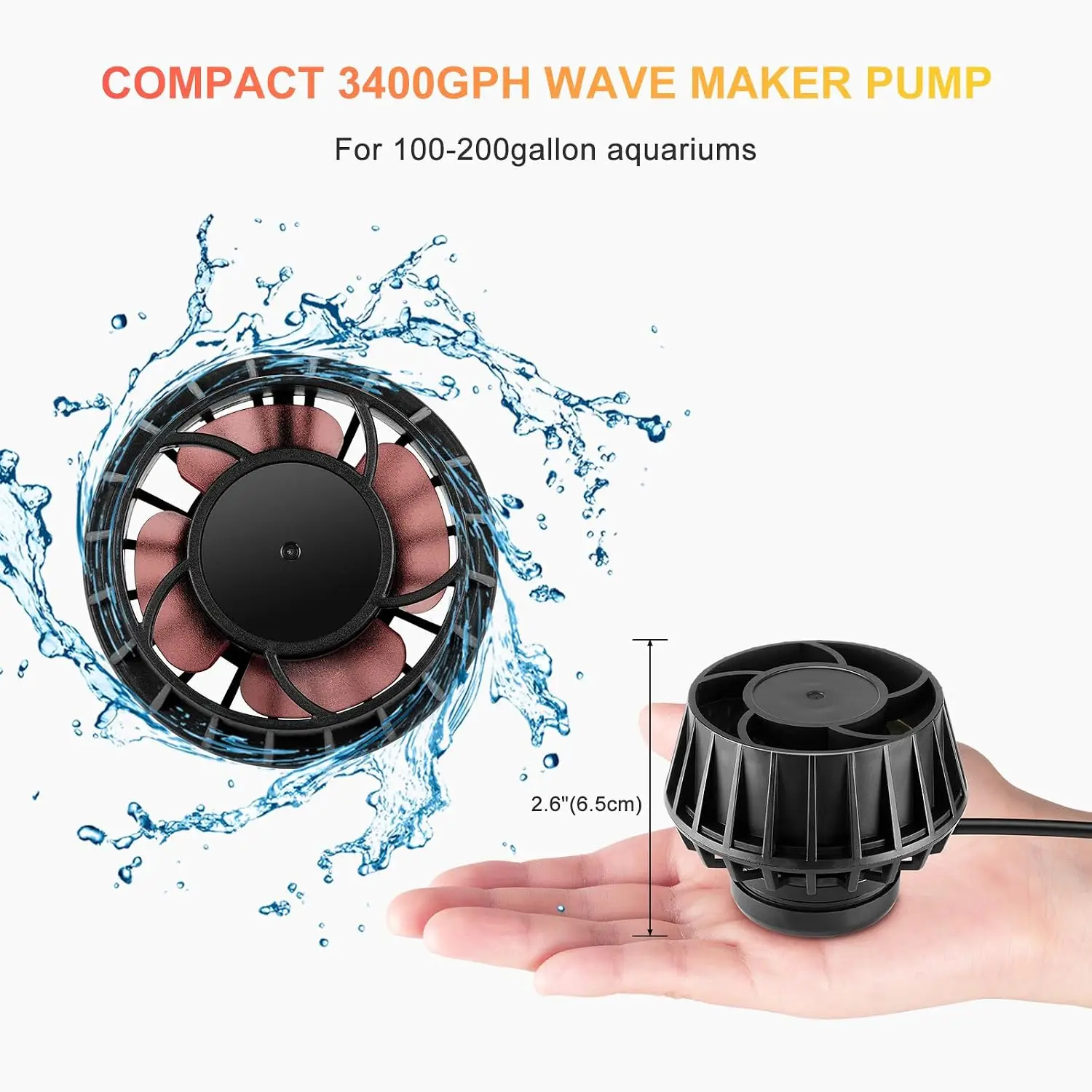 3400GPH Aquarium Wave Maker DC - Powerhead Wave Maker recension och pris