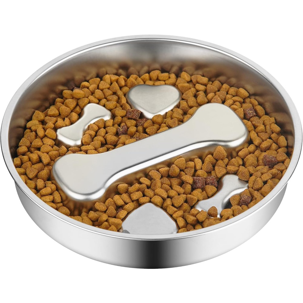 Slow Feeder Dog Bowl Stainless - Royal Canin Food Medium recension och pris