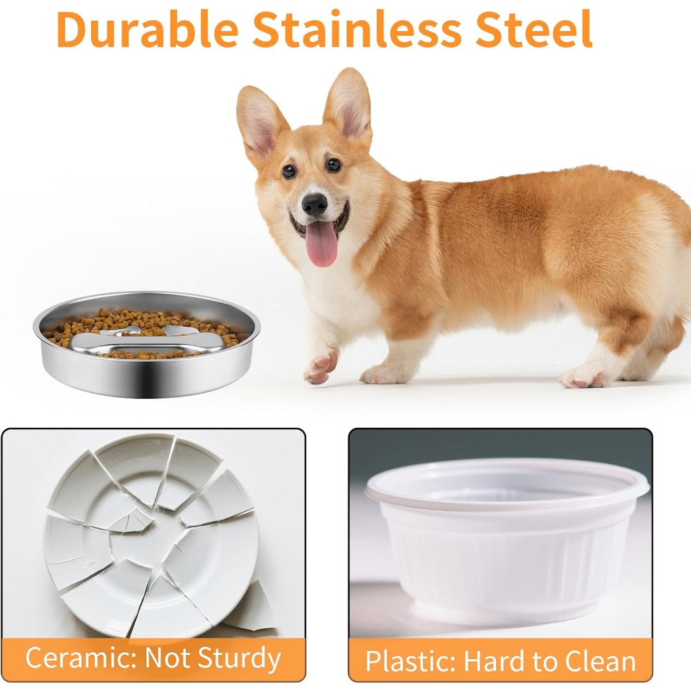 Slow Feeder Dog Bowl Stainless - Royal Canin Food Medium recension och pris